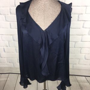 Lauren Ralph Lauren Silk Button Down Blouse